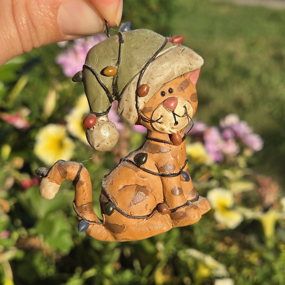 Blossom Bucket Suzi Skoglund Christmas Cat Ornament